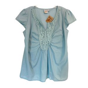 Devi Design 100% Cotton Short Dropped Sleeves Top